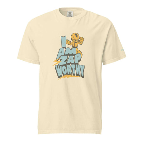 I Am Zapworthy Unisex Heavyweight T-Shirt+NOSTR t-shirt+Zapworthy Unisex Heavyweight
