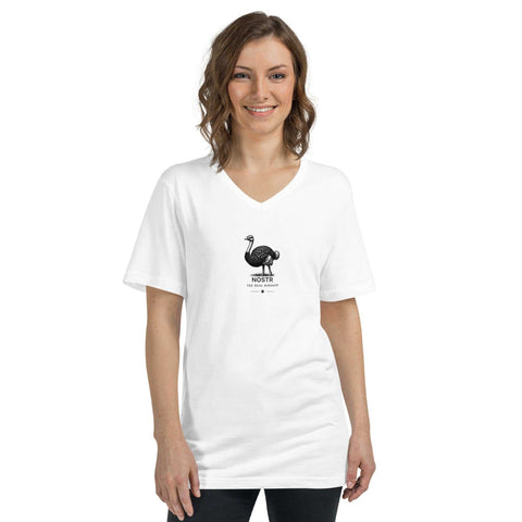 Nostr - The Real Birdapp Unisex Short Sleeve V-Neck T-Shirt+NOSTR t-shirt+Real Birdapp Unisex Short Sleeve