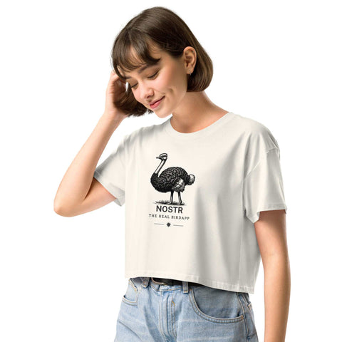 Nostr - The Real Birdapp Women’s Crop Top+NOSTR t-shirt+Real Birdapp Women’