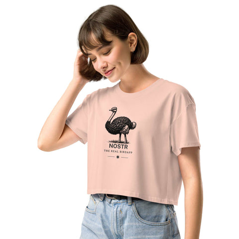 Nostr - The Real Birdapp Women’s Crop Top+NOSTR t-shirt+Real Birdapp Women’