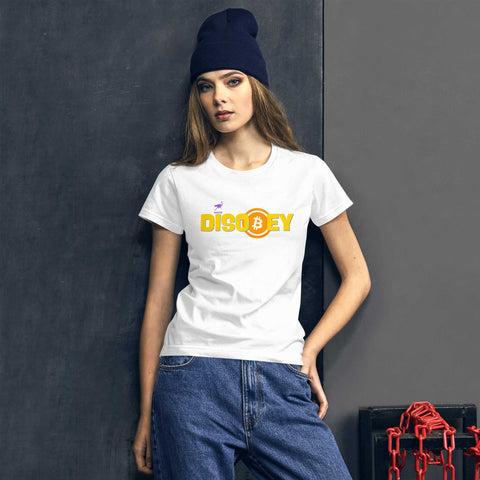 Disobey Women's Short Sleeve T-shirt+Bitcoin t-shirt+Disobey Women'