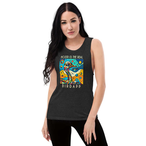Nostr Is The Real Birdapp Ladies’ Muscle Tank+NOSTR t-shirt+Real Birdapp Ladies’ Muscle Tank